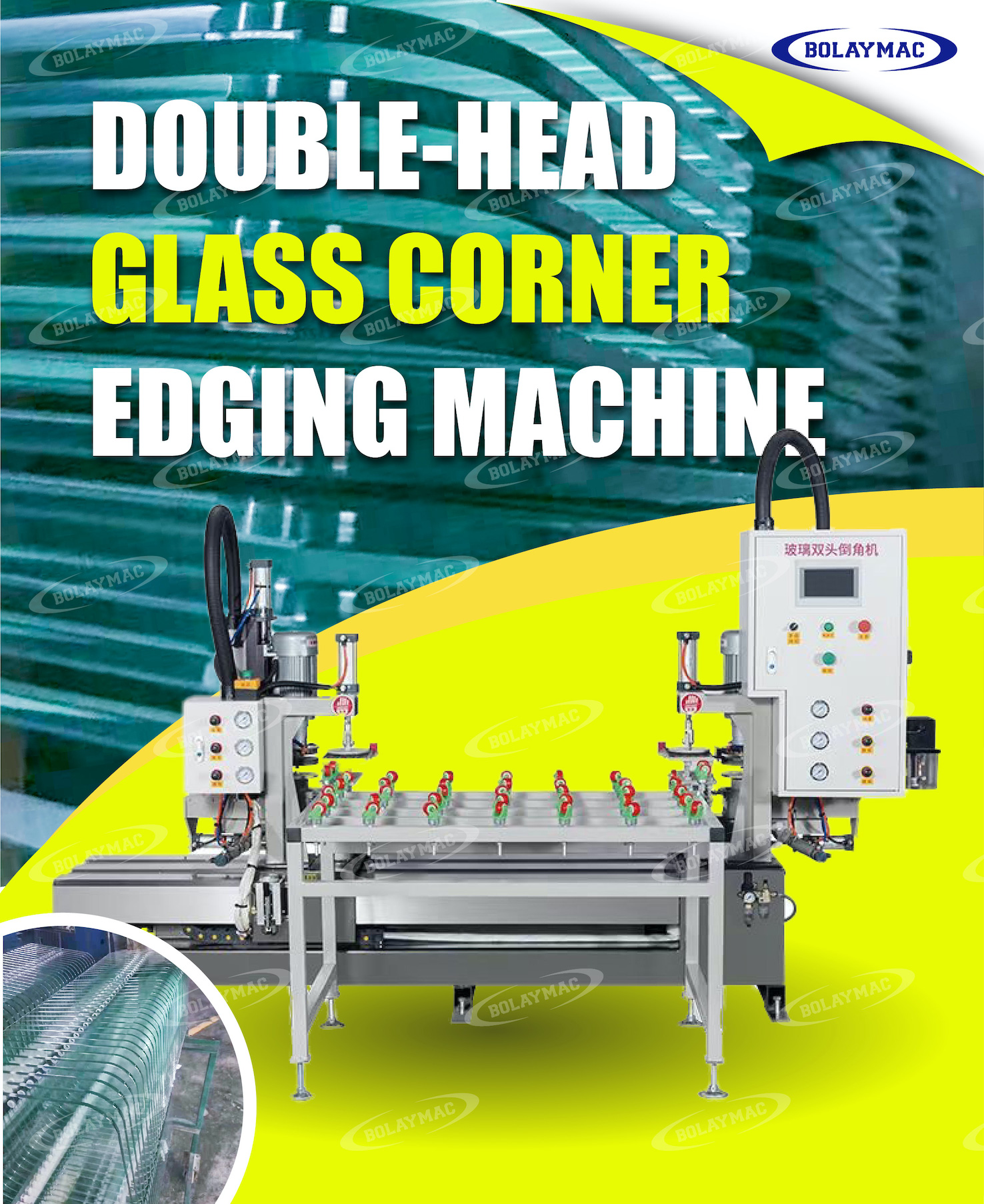 Glass chamfering machine