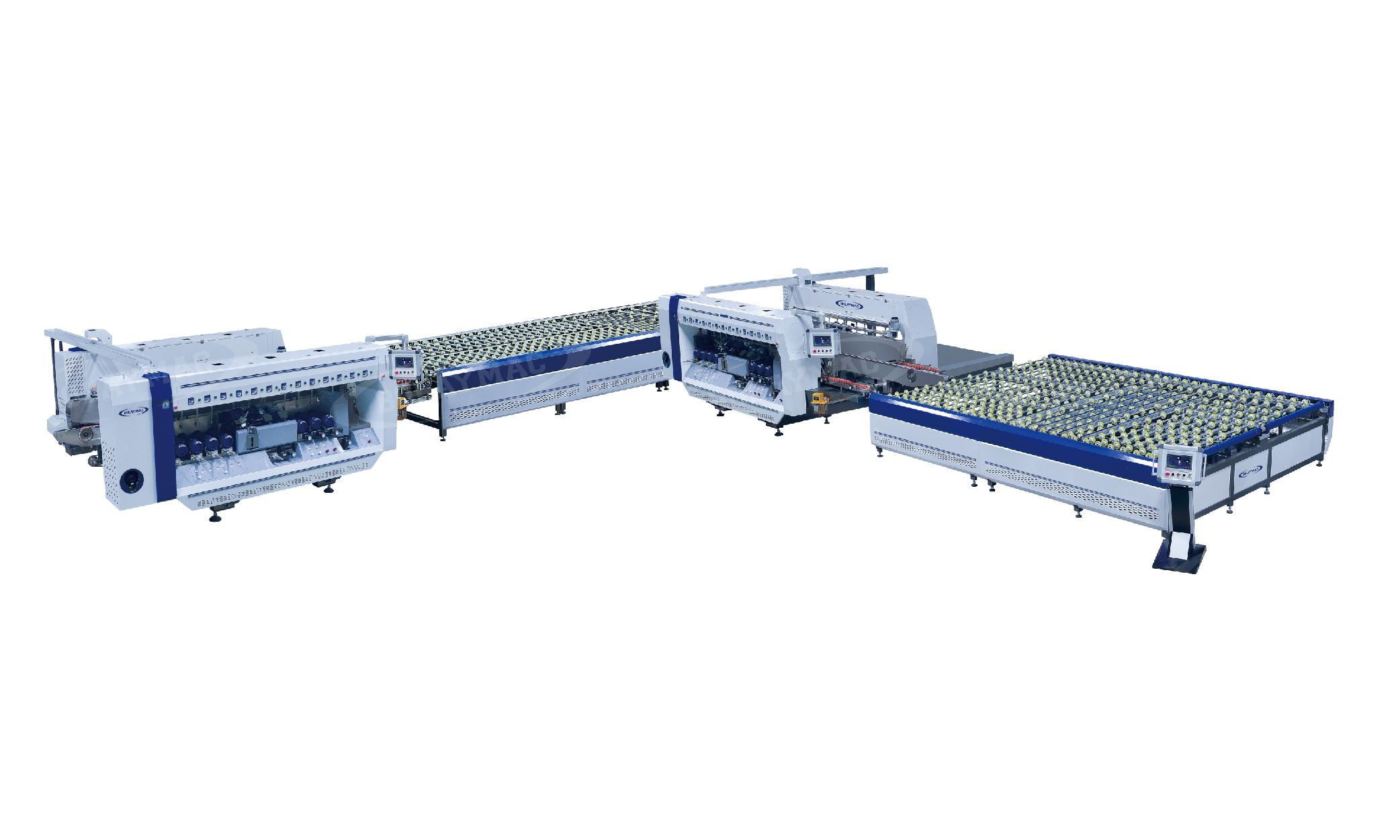 Glass double edger line