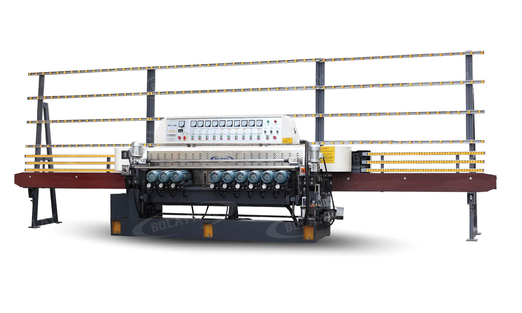 Glass straight-line beveling machine